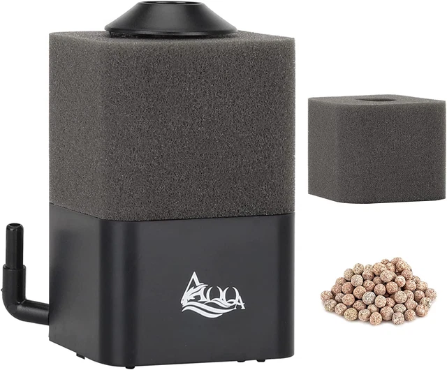 AQQA Aquarium Biochemical Sponge Filter Ultra Quiet Submersible Fish Tank Foam F