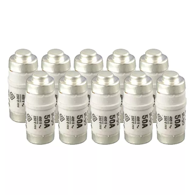 10x Siemens Neozed Fusible D02 50A 400V