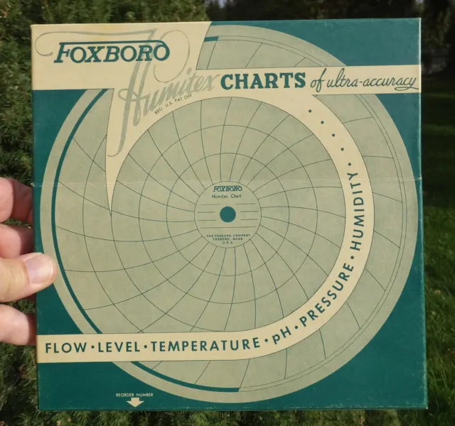 100 Foxboro 778067 Circular Temperature Recorder Charts 12 Days for Hop Drying