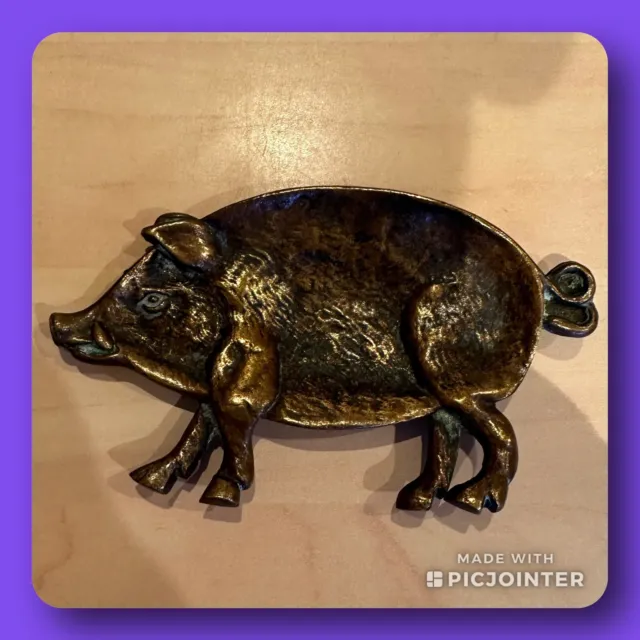 vide poche cendrier bronze cochon sanglier