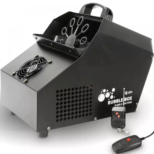 QTX HP Bubble Box Maschine Dreifach Lüftersystem Kinder Party DJ mit kabelloser Fernbedienung