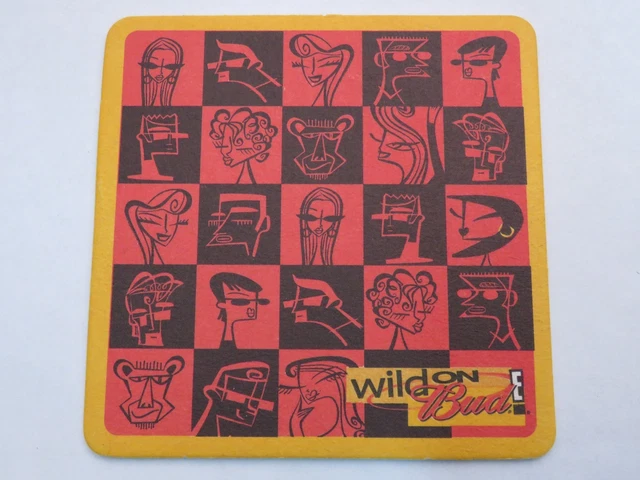 Beer Brewery Coaster ~*~ Anheuser-Busch Budweiser ~*~ Wild on Bud E Energy Drink
