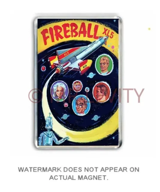 Retro  -Fireball Xl5 -Steve Zodiac - Puzzle Book  Artwork Jumbo Fridge  Magnet