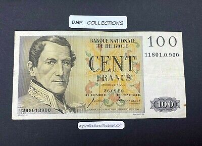 💎 Belgique / Belgium - BEAU Billet de 100 Francs 26-08-1958 💎 88-B01