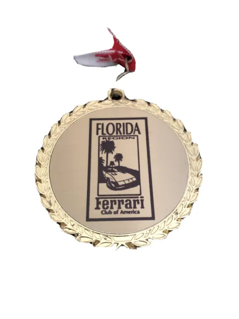 Rare Médaille Trophée Badge Ferrari Club Of America Florida FCA F1 Photo