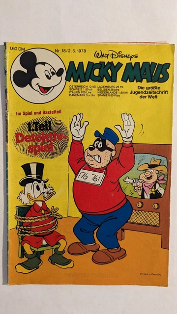 Micky Maus 1978 Nr. 18 mit Beilage