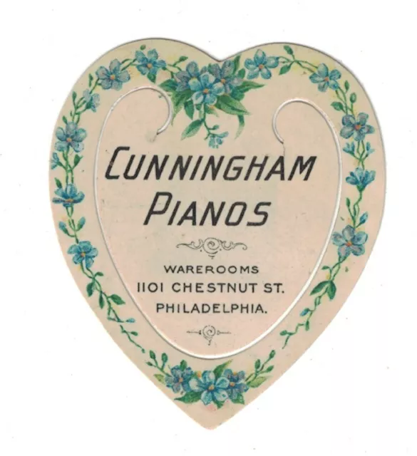 Vintage Cunningham Piano celluloid advertising bookmark