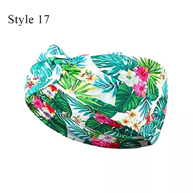 Boho Floral Twist Knot Headband Elastic Wrap Turban Hair Band Hairband Sports 。