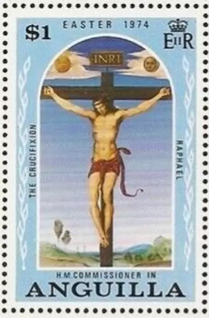 Anguilla #SG179 MNH 1974 Easter Raphael Christ Cross [192]