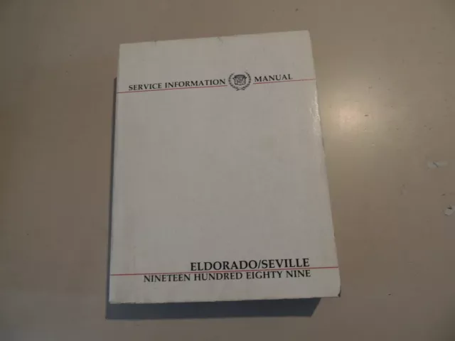 Service work shop Repair manual Cadillac Eldorado Seville Werkstatthandbuch 1989