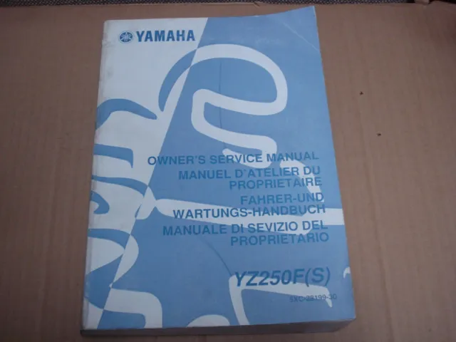 2004 Yamaha YZ250F(S) Owner's Service Manual