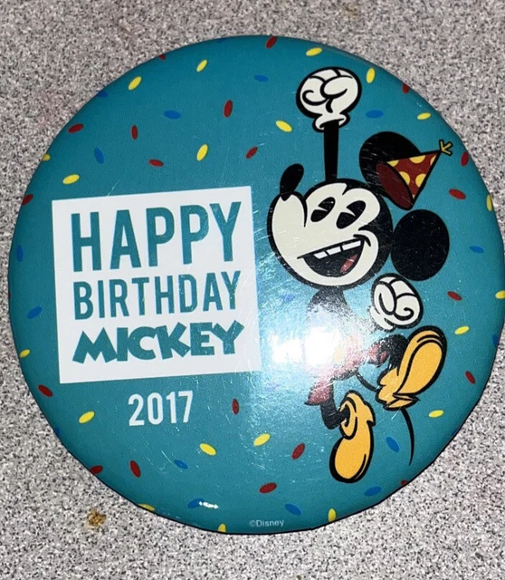 DISNEY HAPPY BIRTHDAY Exclusive Limited button pin Mickey 2017 Walt