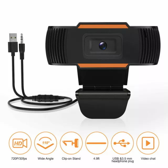 Webcam Hd 1080P Con Microfono Integrato Smart Working Skype Video Camera Per Pc