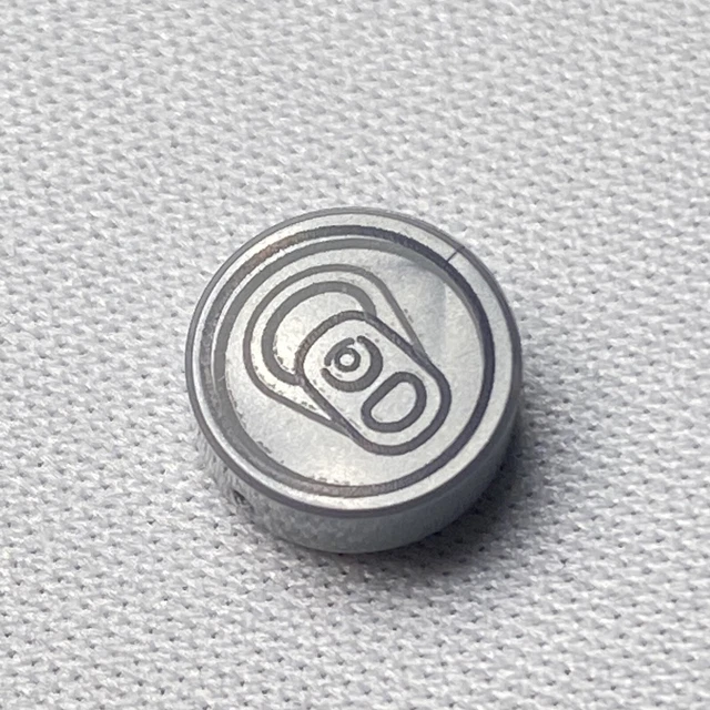 LEGO® Flat Silver Tile Round 1 x 1 Soda Pop Can Top Pattern
