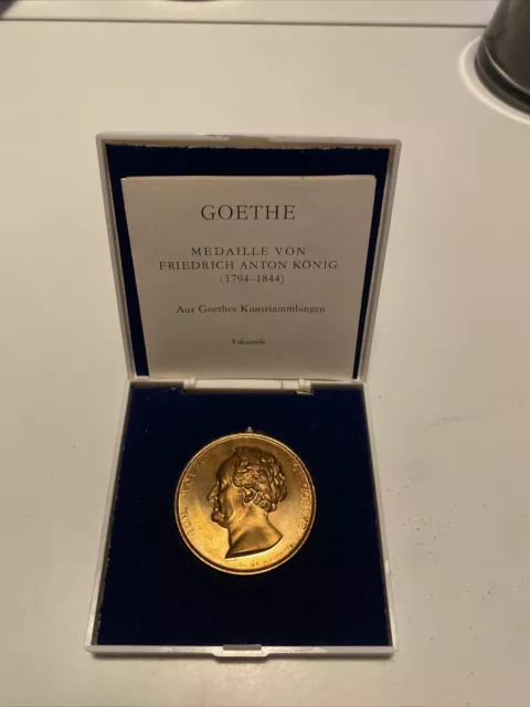GOETHE メダイル von FRIEDRICH ANTON KÖNIG GOETHE メダイル von FRIEDRICH ANTON KÖNIG Medaille von
