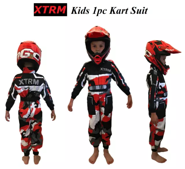 Motocross Kids Kart Race Suit MX Quad Pit Motorbike Off Road Overalls Jump Suit