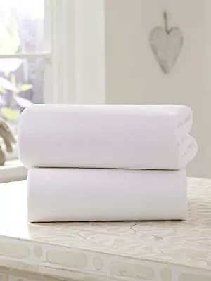 Lot de 2 draps ajustés pour lit lit bébé Clair de Lune, blanc 3