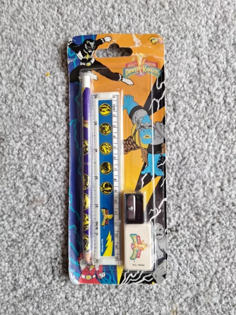 Mighty Morphin Power Rangers Pencil Stationary Set . Vintage 1994