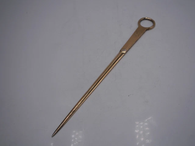 Lot De 3 Anciens Hâtelets / Pics à Brochette - Métal Argenté - Occasion