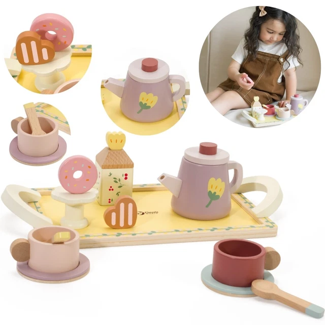 Classic World Bois Set pour Thé Et Desserts 14 Pièces