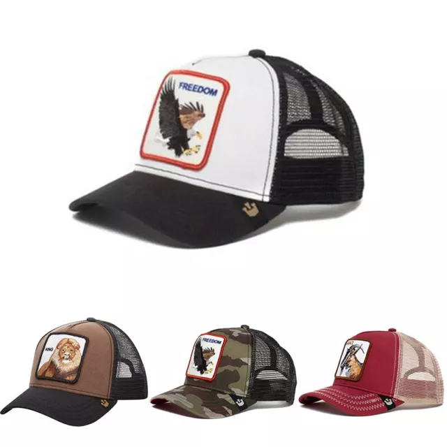 CAPPELLO DA BASEBALL stile camionista Goorin Bros in rete animali