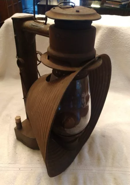 Very Rare #20 Large C.t. Ham Mfg. Co. Inspector's Railroad Lantern & Clear Globe Very Rare #20 Large C.t. Ham Mfg. Co. Inspector's Railroad Lantern & Clear Globe