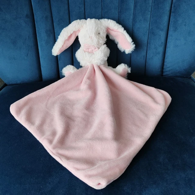 MARKS AND SPENCER Pink Bunny Rabbit Baby Comforter Blanket Soft Toy M&S