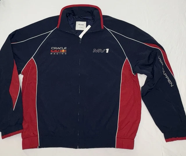HOLLISTER ORACLE RED BULL RACING GRAPHIC TRACK JACKET SIZE LARGE £136. ...