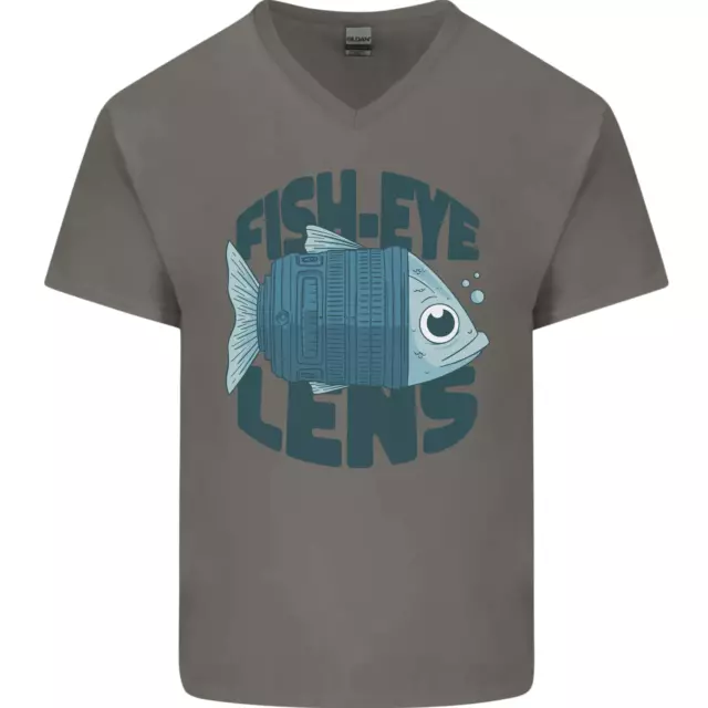 Fisheye Lens Funny Photography Photographer Mens V-Neck Cotton T-Shirt