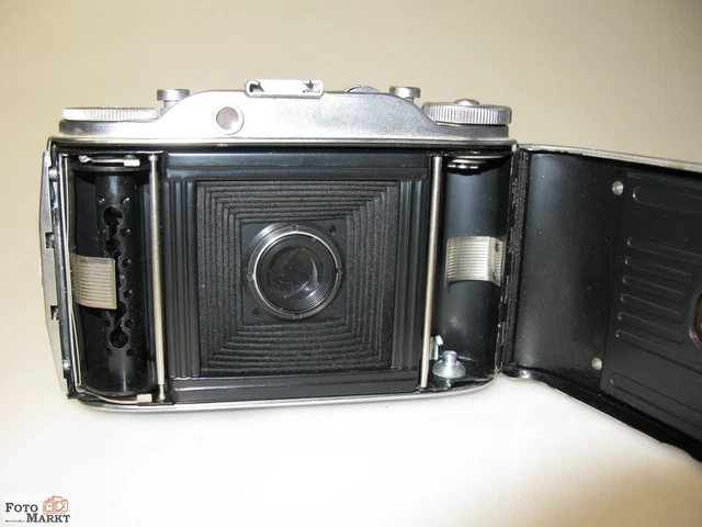 Agfa Isolette III 6x6 Klappkamera Objektiv Apotar 1:4,5/85 mm Entfernungsmesser 5