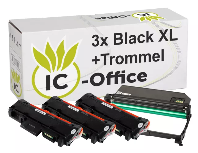 3 XL Toner + Drum für Samsung M2625D M2675FN M2825DW M2825ND M2835DW M2875 DW FD