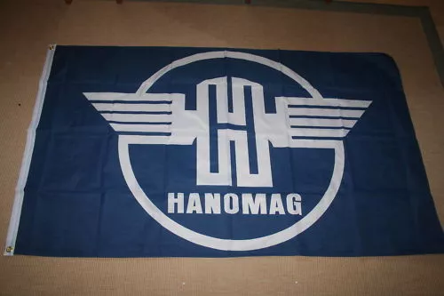 FAHNE/FLAGGE Trecker Traktor Schlepper  Hanomag Logo Schwinge   150 x 90