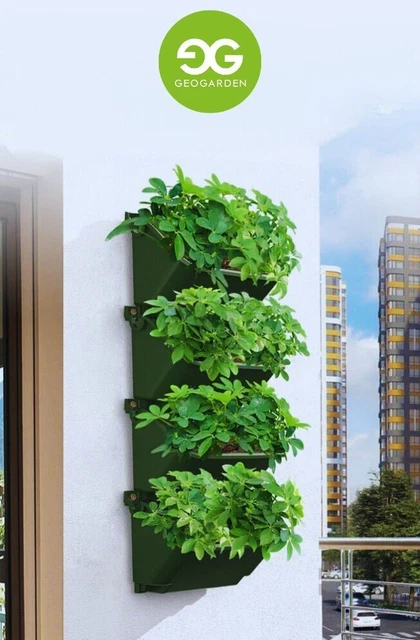 BN Giardino Verticale Borsa per piante, Esterni Verticale Greening Grow Bag, da appendere, con 9 tasche, Verde