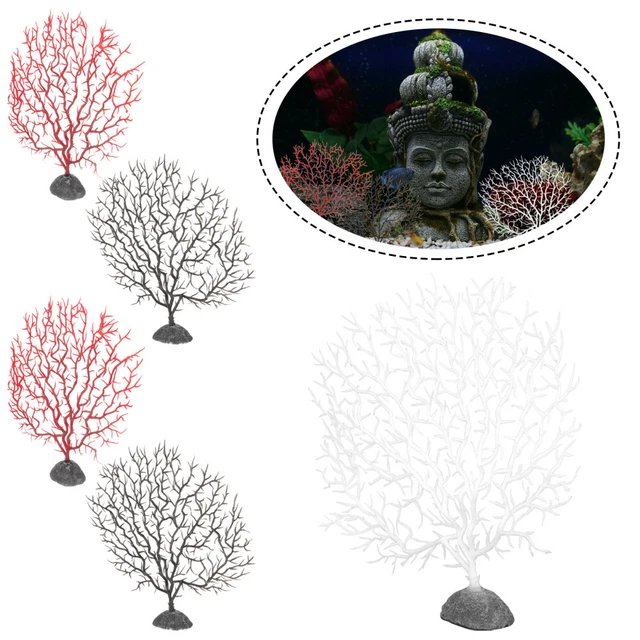Decorazione corallo acquario artificiale piante marine subacquee decorazione 5 pz