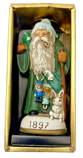 Memories of Santa 1897 Christmas Ornament Figurine In Box St Nick Czechoslovakia 3