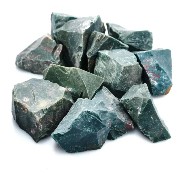 Rough Bloodstone Natural Raw Crystal Mineral Specimen Rock Stone Reiki Chakra