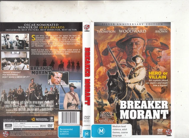 BREAKER MORANT-1980-[JACK THOMPSON]-BRUCE Beresford Film-Movie BBF-DVD ...
