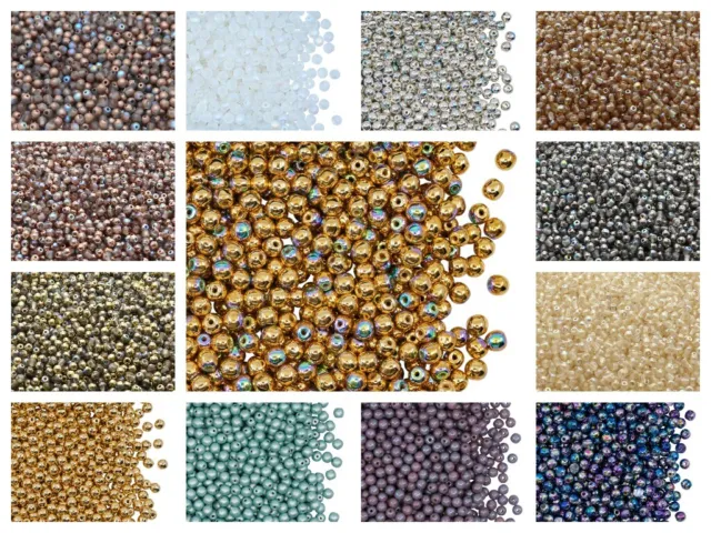 CHOOSE COLOR! 600pcs 3mm Round Beads Czech Pressed Glass
