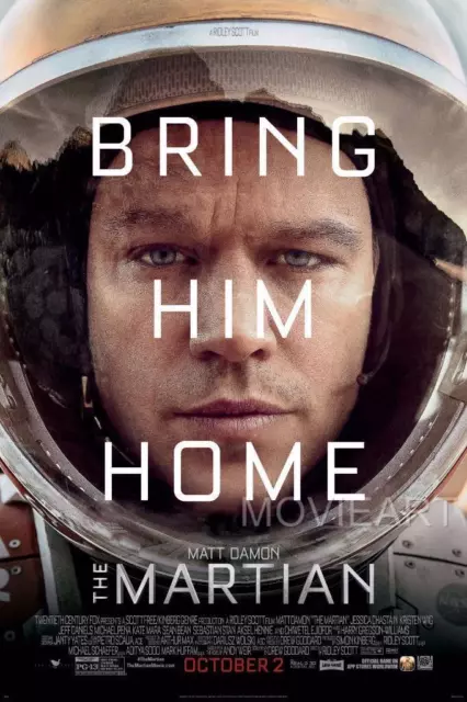 The Martian Movie Poster Film A4 A3 Art Print Cinema