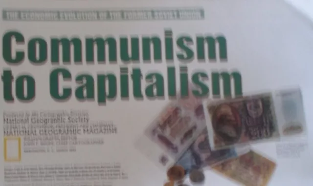 Russia / Communism to Capitalism   National Geographic Map March 1993