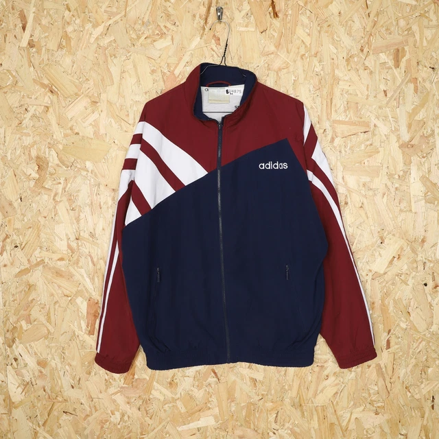80S ADIDAS SMALL Logo Windbreaker Jacket Red | Medium M EUR 42,87