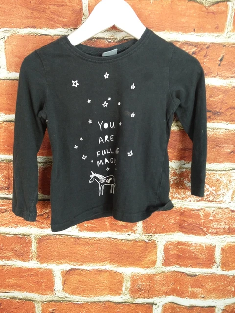 T-Shirt A Maniche Lunghe Bambina Età 12-18 Mesi Next Gap Zara Unicorno 86Cm 7