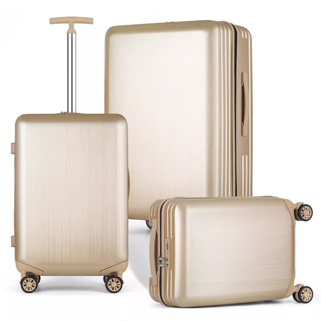 3 Piece Luggage Suitcase Spinner Hardshell Lightweight Spinner Wheel TSA Lock