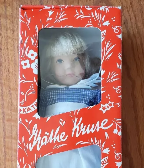 Kathe Kruse Doll Thumbelina UFDC 1996 25H 10" Tag Original Box Blonde Blue NRFB