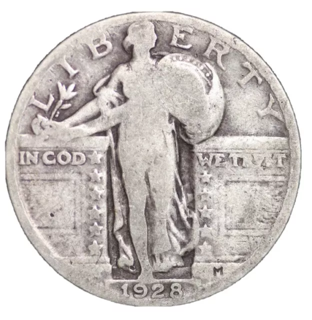 1928-P Standing Liberty Quarter Silver BEST VALUE ON EBAY! FULL DATE Free S&H