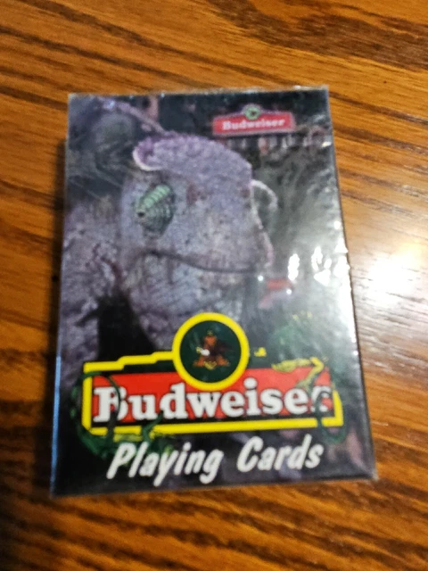 998 Budweiser Playing Cards Full Deck Frank The Lizard Vintage