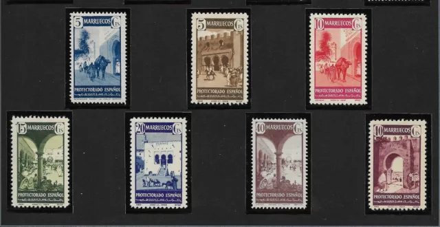 Marruecos Spanish Morocco 1941 - Edifil 234/40 ** MNH - SIN FIJASELLOS - LUJO!