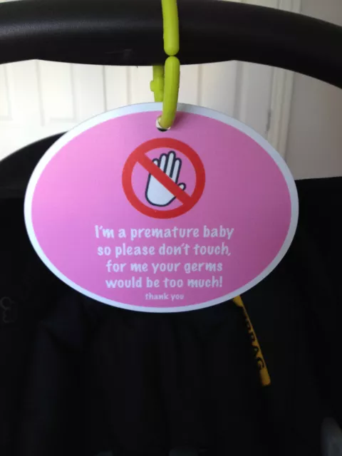 Premature Baby Girl Sign; Do not touch, gift, Prem, NICU,Neonatal,SCBU