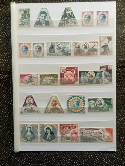 Timbres Monaco année 1955 incomplète Neuf