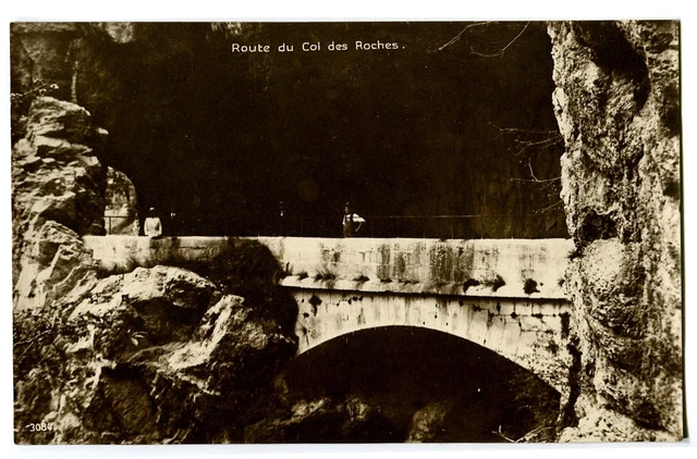CPA 25 Doubs Route du Col des Roches Animated Photo Card